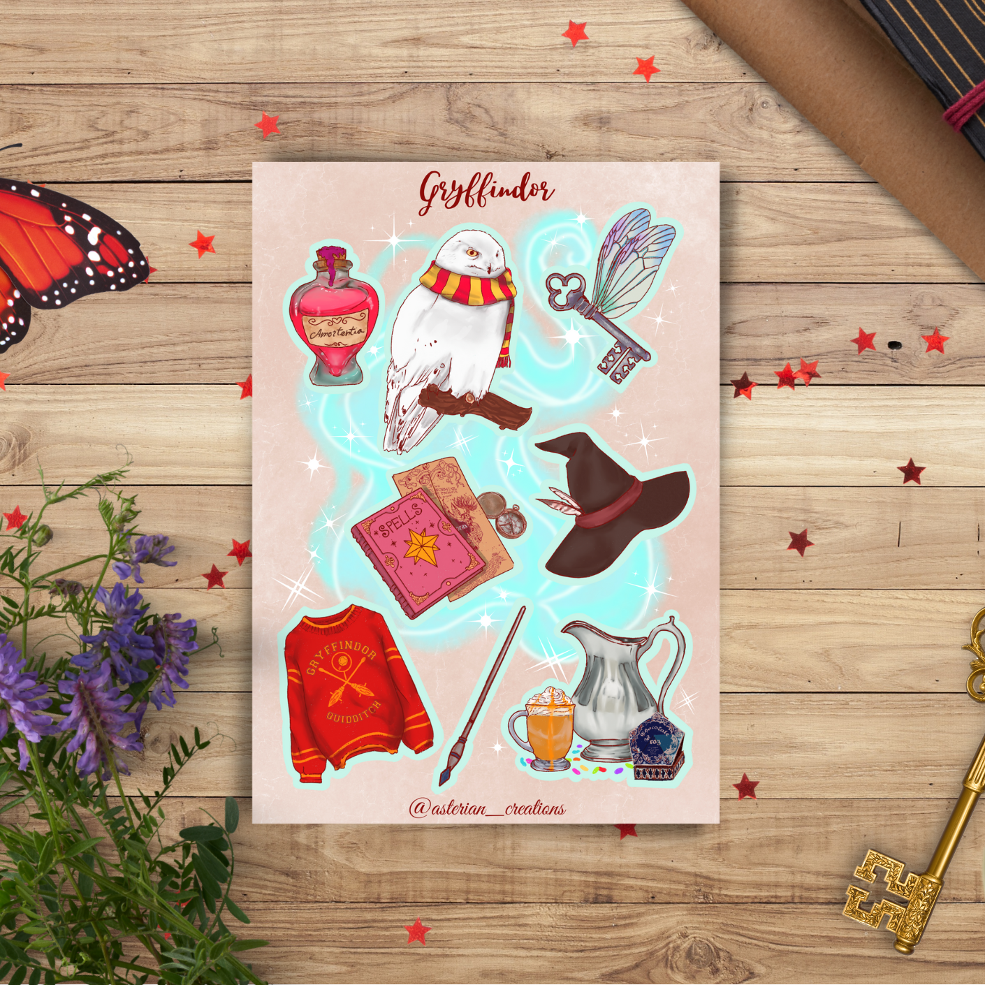 Hogwarts Four Houses Sticker Sheet