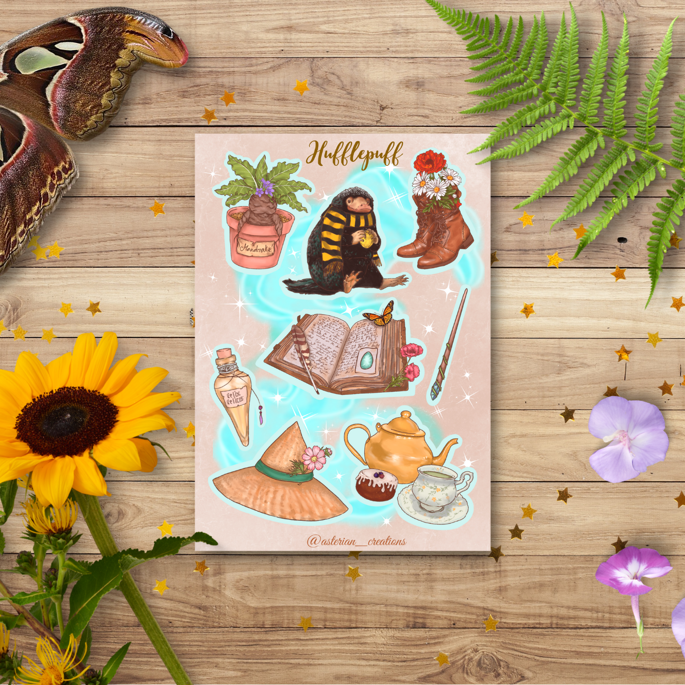 Hogwarts Four Houses Sticker Sheet