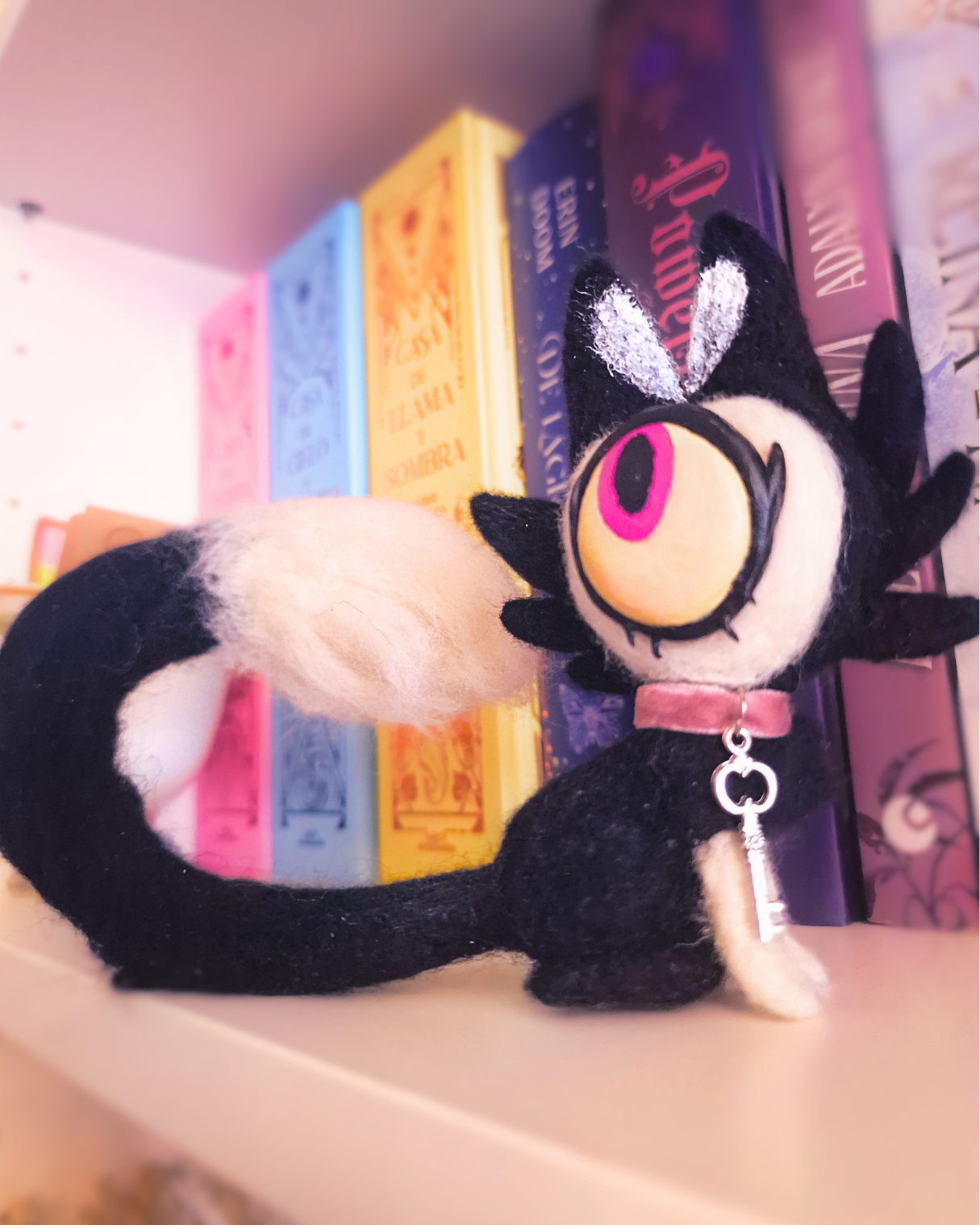 Keeke furry figure from the Hazbin Hotel series