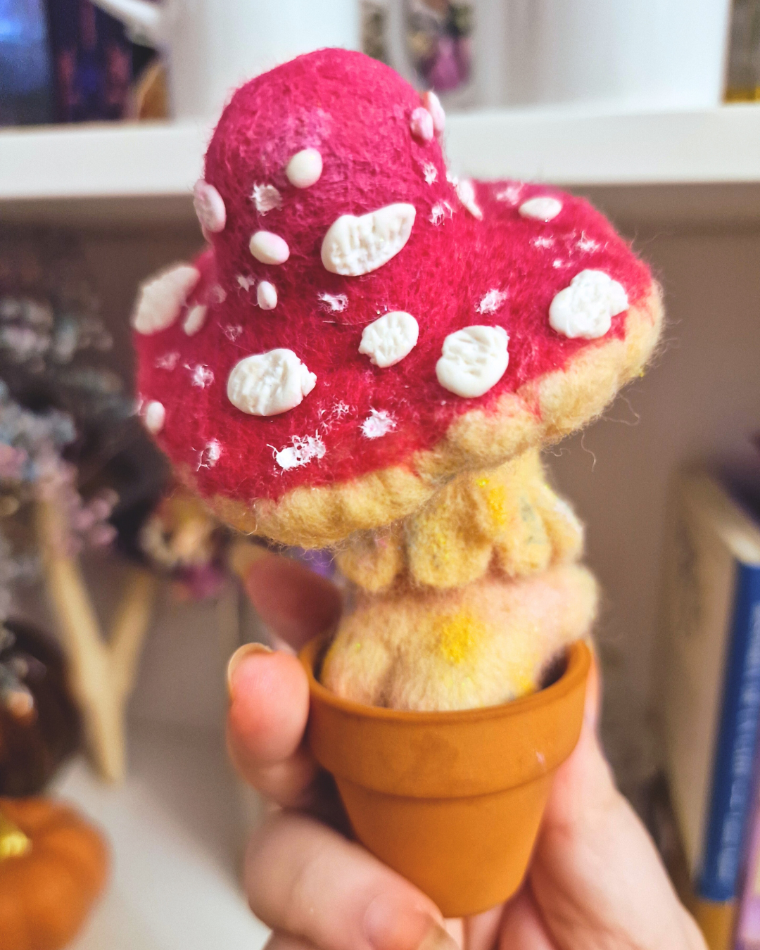 Amanita wool figure, fairy tale decoration