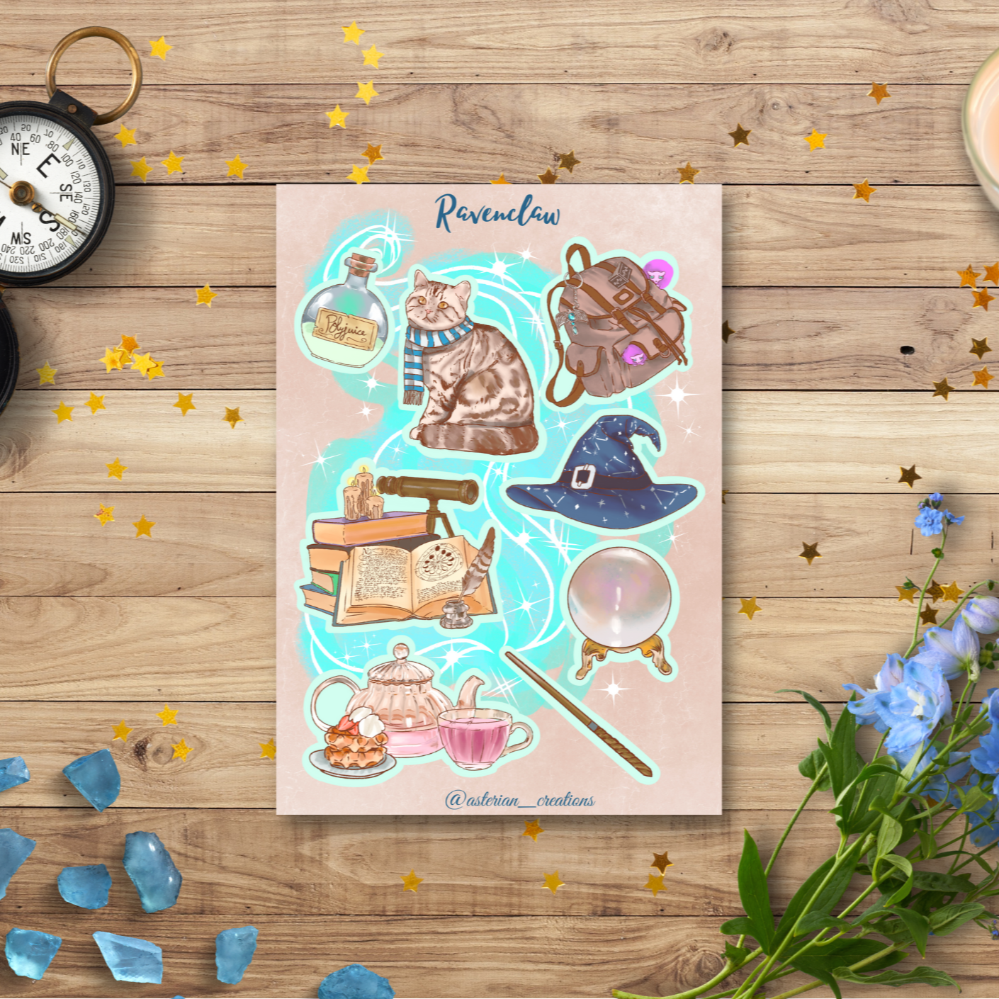 Hogwarts Four Houses Sticker Sheet