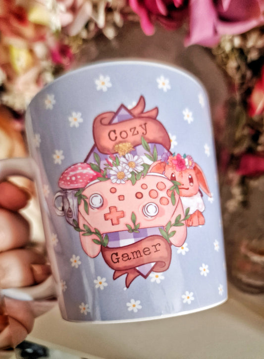 Taza 'Cozy Gamer': El Detalle Perfecto para Amantes de Videojuegos Adorables (Animal Crossing, Stardew Valley)y