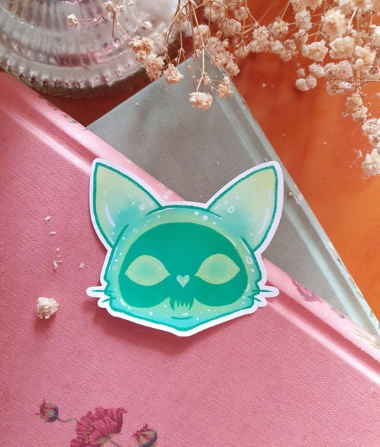 World of warcraft Tembleque jelly cat| shadowlands curia stationery, gamer art, cute geek sticker