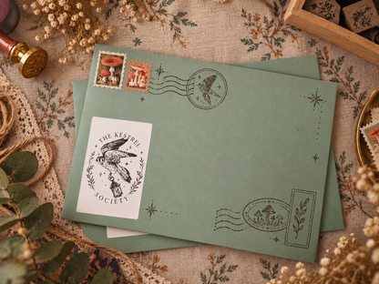 MAIL CLUB The Kestrel Society | Carta de otoño de fantasía ilustrada