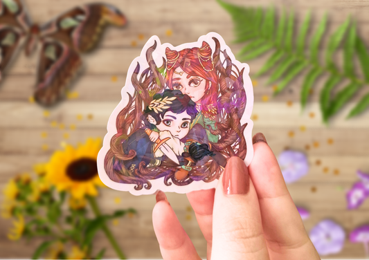 "The Cruel Prince" Sticker | Jude and Cardan Fanart | Romantic Fantasy