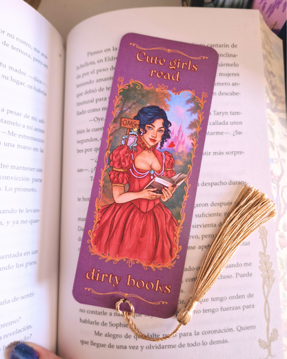 "Pretty Girls Read Indecent Books" Bookmark | Inspired by Villain's Assistant