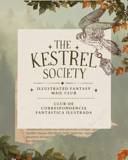 MAIL CLUB The Kestrel Society | Carta de otoño de fantasía ilustrada